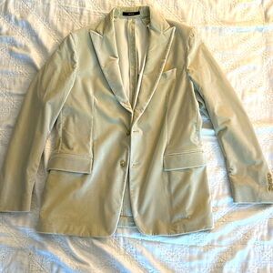The Todd Snyder Italian velvet cream jacket with lapel